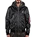 Produktbild Alpha Industries Herren MA-1 D-Tec Leather Lederjacke, Black, 2 XL