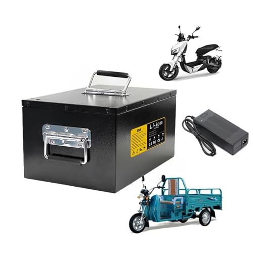 KOQAWSC Batería de Motocicleta de 72 voltios, batería de Litio de 72V, 45Ah, 55Ah, 65Ah, 85Ah, 100Ah, batería de Iones de Litio Recargable for Kits de Motor de Triciclo eléctrico de 0-7500W(85Ah)