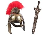 Römer Outfit Achilles Antik Römischer Kämpfer Kostüm Cesar Römerhelm Gladiator Schwert (Kv-153)