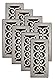 Decor Grates SPH410-NKL-8 Scroll-Bodenregister, 10,2 x 25,4 cm, gebürstetes Nickel, 8 Stück