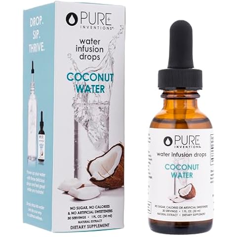 Pure Inventions - Water Infusion Drops - Coconut Water, 30 servings, 1oz Bottle (Package May Vary) Cover