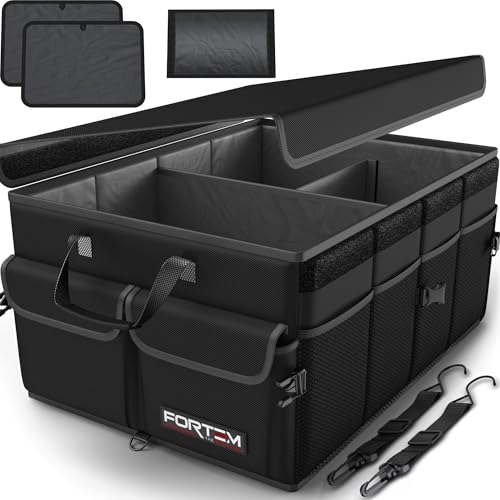 FORTEM Trunk Organizer For SUV Car Trunk Organizer, Foldable Storage,