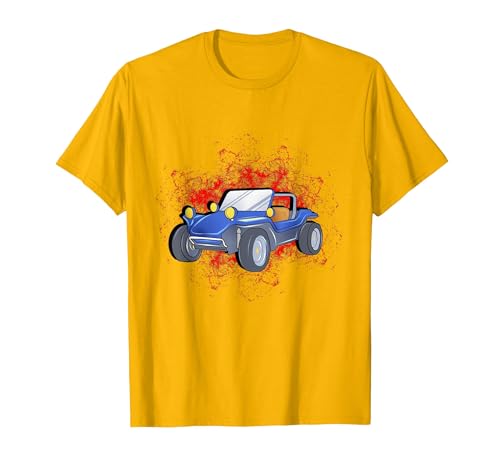 Image of Dune Buggy Graphic Beach RC Car Truck Graphic Men Women Kids T-Shirt, Men, Golden Yellow, 3X-Large