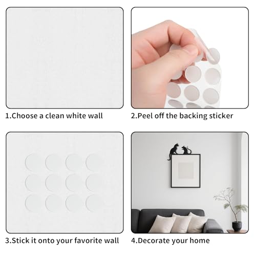 Zoyiancy 2 pares de decoração de gato preto para porta, decoração de silhueta de gatos para amantes