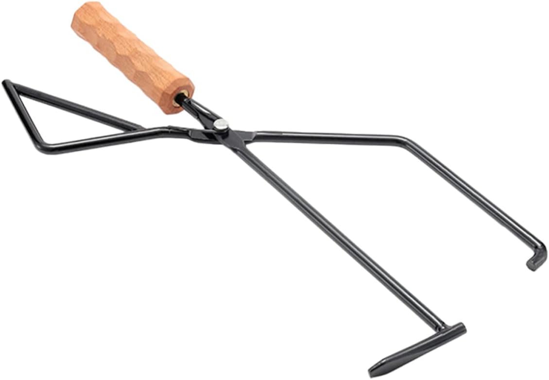 Bbq Tongs Metal Charcoal Tong with Handle for Outdoor Cooking Fire Pit Tool for Grilling and Camping for Handling