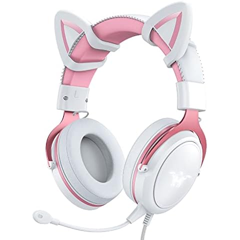 PHNIXGAM Casque de Jeu Oreilles de Chat Cover