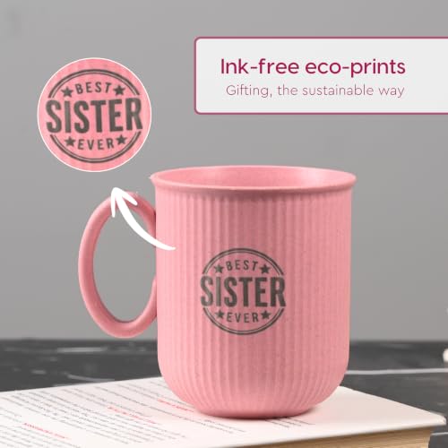 Image of Eha Earth Friendly Return Gift for Sister Made with Rice Husk | Set of 1 | Rakhi Gift for Sister | Printed Mug | Rakhi Hamper | Gift for Rakshabandhan