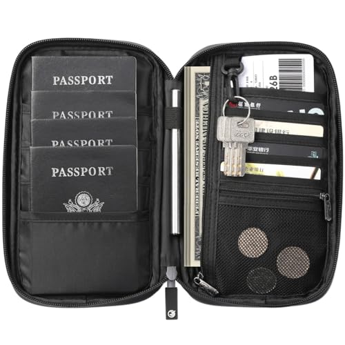 Image of VanFn RFID Travel Passport Wallet, Family Passport Holder, Trip Document Organizer P.Travel Series