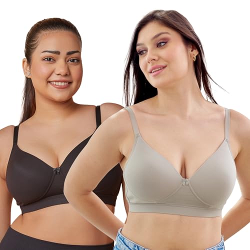 Image of MAASHIE M5505 Women's Padded Foam Cups Full Coverage Non Wired T-Shirt Bra