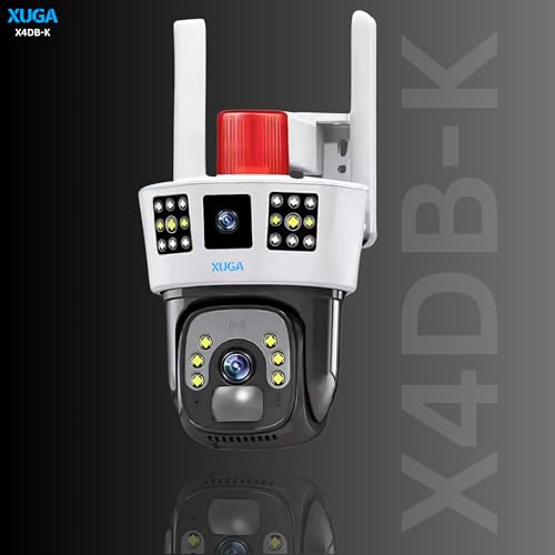 Image of XUGA - Cybernautt X4DB-K 4MP Dual Lens PTZ 4G Sim Wireless Outdoor CCTV Camera Two Side View | 360 | Night Vision | Motion Detection| Siren Alarm| Outdoor | Waterproof | Use Air-tel 4G Sim