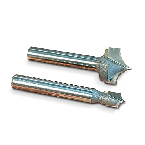 IDC Woodcraft Edge Rounding Bit Set - Transform Your CNC Routing Projects - Includes 1/4' & 1/8'...