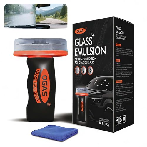 NANASUGUR Glass Emulsion Oil Film Cleaning Brush Handheld Glass Oil-Film Remover Multifunktionale Ölfilm Reinigungsbürste für Ölfilme auf Autoglas Fenster Spiegeloberflächen