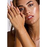 Initial Bracelet for Women 18K Gold Plated Stainless Steel Layered Coin Letter Bracelet Beaded Chain Personalized Name Bracelet - Image 4