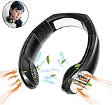 充電 ネッククーラー|首掛けエアコン|首にクーラー|2秒以内にクールダウン リアネック冷却エリア付き|防汗 熱中症予防 3つのギア調整 二重制御スイッチ 長いバッテリー寿命 サイレントミュート 真新しい統合ファン 通勤、屋外フィットネス、料理、ウォーキング、通学に最適 ホリデーギフトにも最適（black）