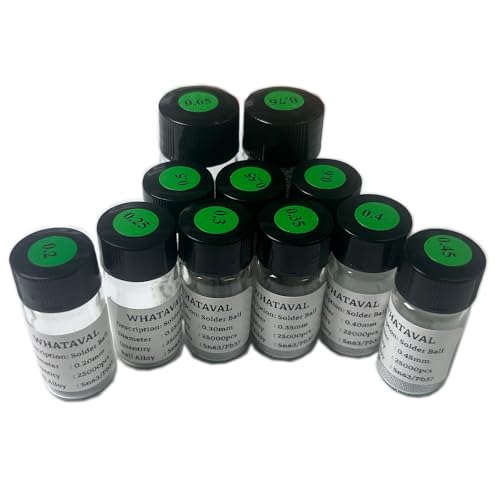 Image of Solder Balls 0.2mm-0.76mm 11 Sizes 11Bottles 25K Leaded BGA Soldering Balls Reball Reballing Ball Sn63% Pb37% (25000pcs /bottle) for GPU CPU IC Chip