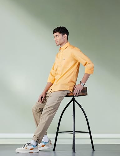 Image of Arrow Men's Cotton Solid Slim Fit Shirt