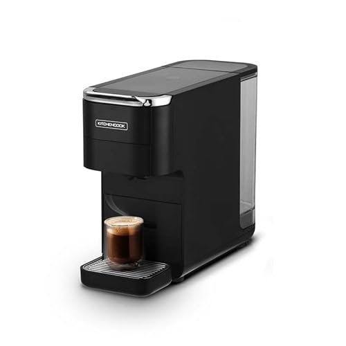 KITCHENCOOK - Machine à Café - Multi Dosettes Et Moulu - 20 Bars - Préchauffage Rapide - Panneau Digital - Indication Led - Noir