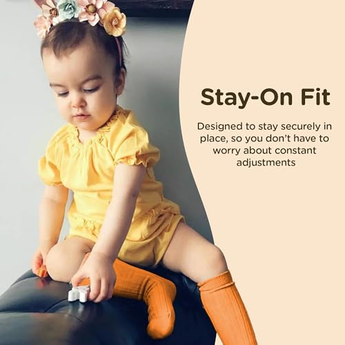 Babysoy Non-Slip Baby Girl & Boys Knee High Socks - Organic Cotton & Azlon Fiber - Newborn, Infant, Toddler - Set of 32