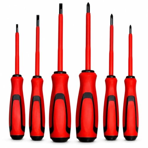 Kit Jogo de Chaves Isoladas 6 Peças Ponta Magnética Eletricista Instalações