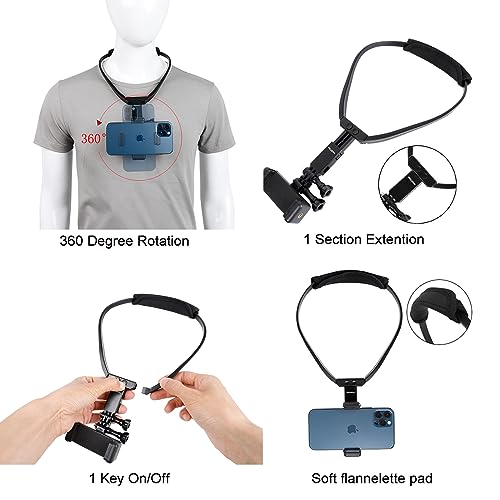 Support de tête de smartphone PellKing fixation bandeau POV Vlog pour iPhone et caméra Hero - 4