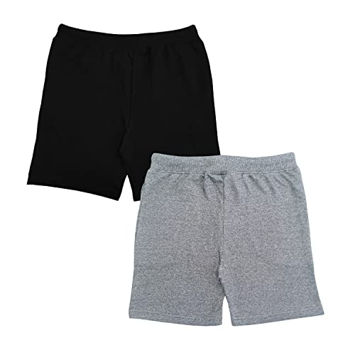 Image of Boys & Girls Multi-Color Pack of 2 Regular fit% Soft Cotton Shorts (3 to 12 Years)