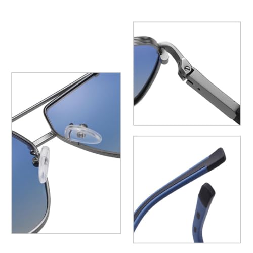 Lunettes de soleil double pont homme verres teintés marron - 3