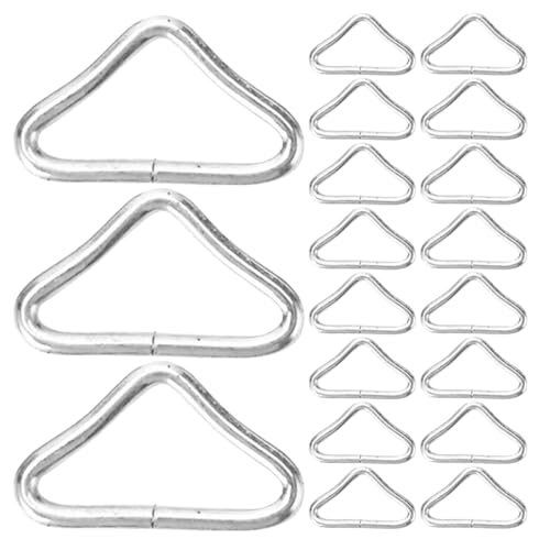 Boucles métalliques triangulaires de trampoline - Lot de 35 crochets de fixation de rechange