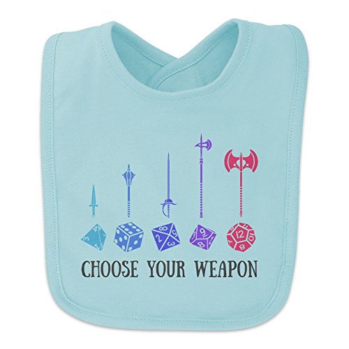 Image of Choose Your Weapon Dungeon RPG Dice Baby Bib