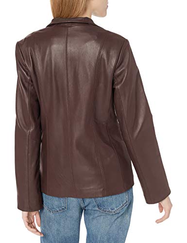 Cole Haan Women's Leather Wing Collared Jacket2