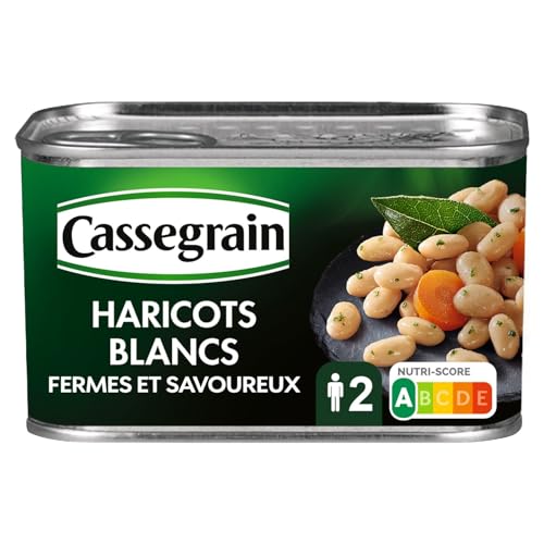 Haricots blancs CASSEGRAIN préparés 4x250g | Recette ferme et fondante