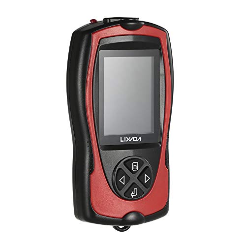 LIUXING Localizador de Pesca,Portátil 2-em-1 Recarregável 2.4 polegadas LCD Sonar Sem Fio Transdutor