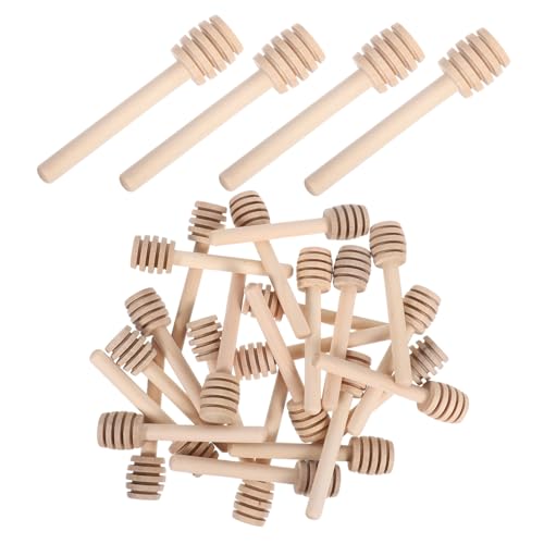 PRETYZOOM Honey Stir Stick Set 30pcs Wooden Honey Dippers Honeycomb Sticks Easy to Clean