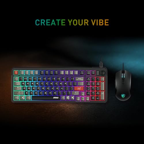 Image of MSI Forge GK110 Combo US - Gaming RGB Keyboard & Mouse Set, 26-Key Anti-Ghosting, 12800 DPI Optical Sensor
