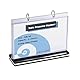 TUKA-i-AKUT 2er A5 Tisch-Flipchart aus Acryl mit Basis, Beidseitig Präsentation Flipchart, Aufstellringbuch, 6 Hüllen T Form Desktop Flip Chart, Tischaufsteller A5 Quer Format, TKD8210-A5-2x