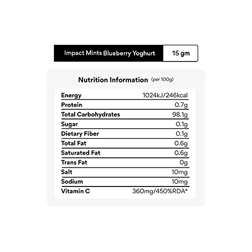 Image of Impact Products Sugar Free Mint Blueberry Yoghurt 15g - Pack of 2, 30 g