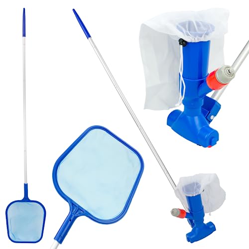KCT Swimming Pool Jet Vac Cleaner Hoover Brush Hot Tub Spa Water Cleaning Vacuum Kit With Net