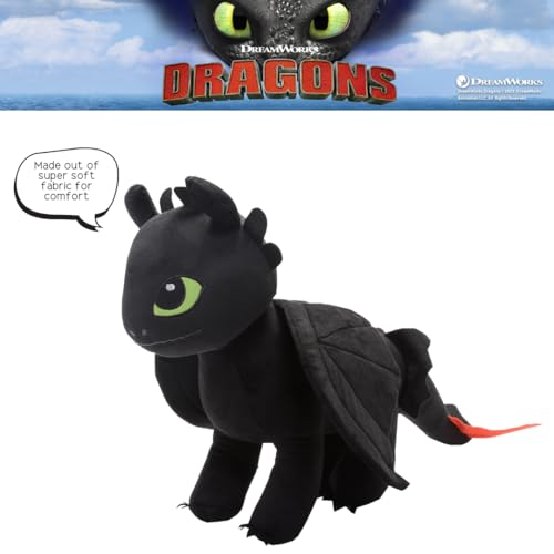 Image of Franco How to Train Your Dragon Toothless Bedding Super Soft Cozy Cuddle Pillow Buddy, (Officially Licensed Product) Collectibles (Pack of 6)