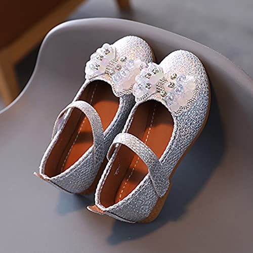 Girls Mary-Jane Shoes, Girls Dress Shoes Mary-Jane School Party Princess Shoes with Low Heel Ballet Flats 1-5 Y4