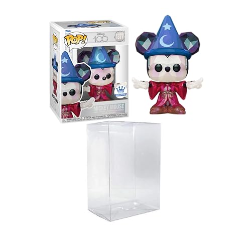 Funko ¡Pop! Disney: Disney 100 - Aprendiz de brujo Mickey Mouse (Facet) Shop Exclusivo incluido con un protector de ático Byron's