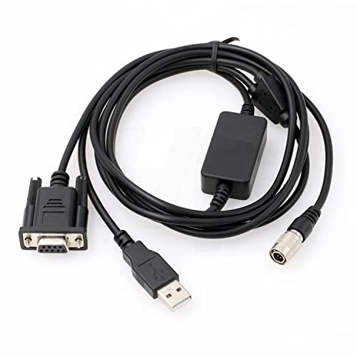 HangTon 6 Pin Hirose Computer USB RS232 Data Download Cable for Topcon GTS310 GPT3005 Sokkia NTS Set 610 510 530R3 630R Total Station - Image 3