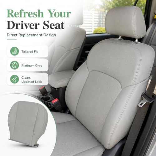 Funda de asiento delantero gris perforada para Subaru Forester años 2014 2015 2016 2