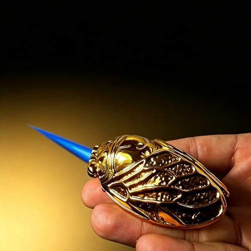 Encendedor antorcha con diseño de cigarra recargable miniatura 1