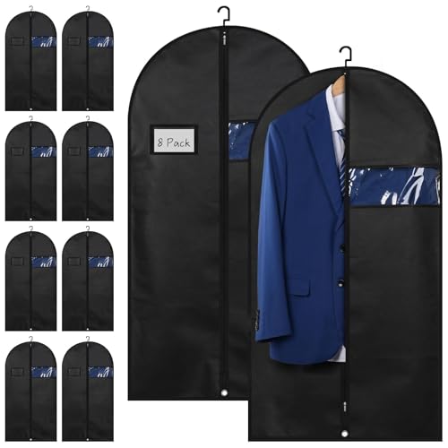 Lzerking 8-Pack Garment Bags for Travel and Storage