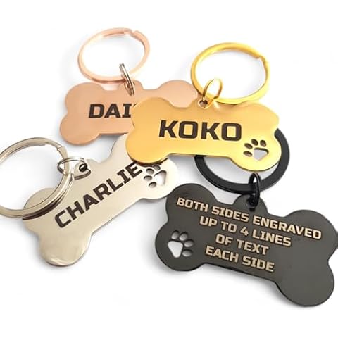 Personalised Engraved Stainless Steel Dog Tag Cover