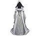 Produktbild VEMOW Karneval Cosplay Party Ballkleid Damen Mode Langarm Mit Kapuze Mittelalterliches Kleid Bodenlangen Cosplay Kleid(Weiß, 34 DE/M CN)