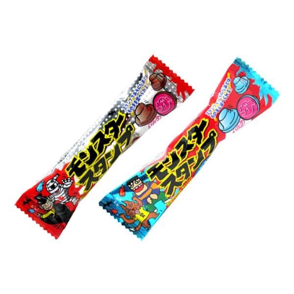 Amazon.co.jp: やおきん モンスタースタンプ コーラ味＆サイダー味