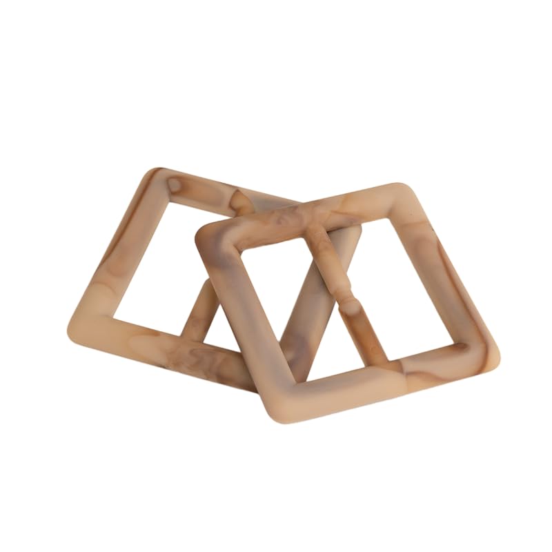 Anillo para bufanda de resina marrón de 5 piezas y clips de cintura para camisetas de mujer