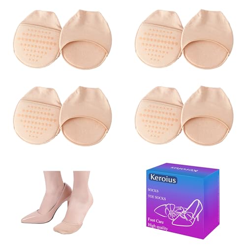 Keroius 4Pairs Women's Toe Topper Liner Socks,Low Cut...