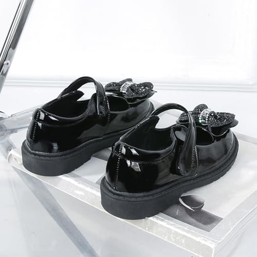 IWIHMIV Girl's Platform Mary Jane Flat Shoes Non Slip Lightweight School Comfortable Slip On Dress Shoes4