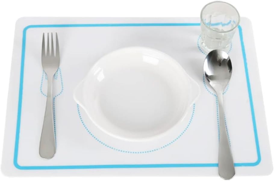 Montessori Teaching Aids Daily Necessities Children's Tableware Silicone Placemats Fork Spoon